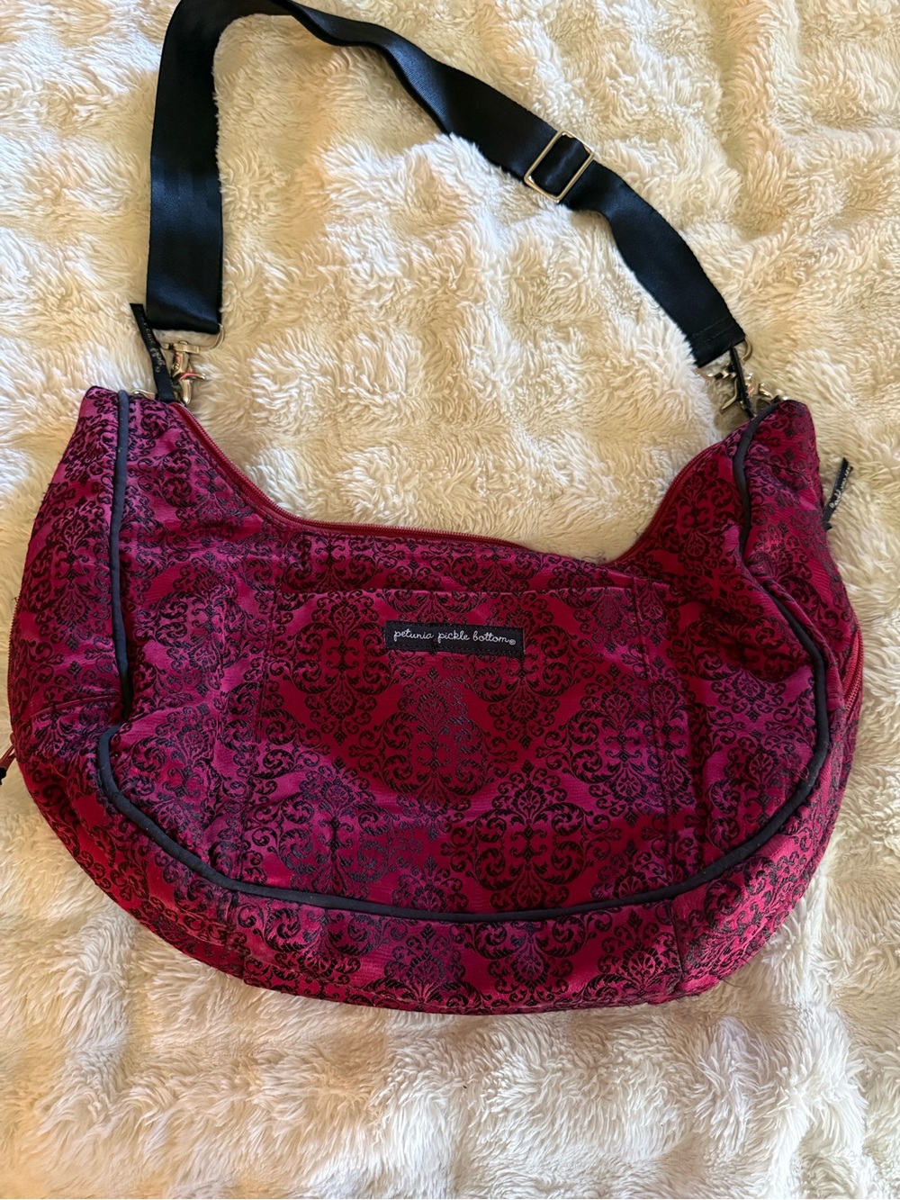 petunia pickle bottom Jacquard Crescent touring tote diaper Bag